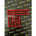 personalisierte Klett patch - schwarz mit rotem Stick