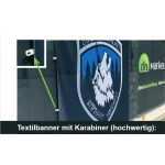 Textil-Banner mit Karabiner-Haken